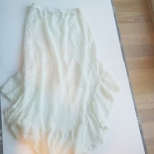 lily white lace coverup skirt